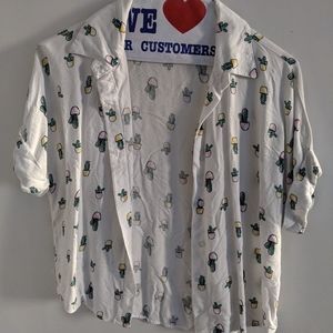 🪻Cactus Print Button Down